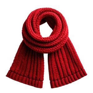 Elegant Red Silk Scarf